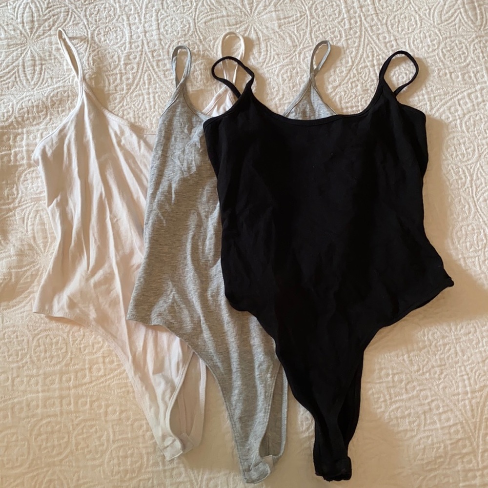 3 pack of thong bodysuits